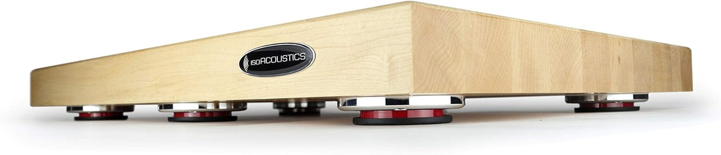 IsoAcoustics Delos Turntable Isolation Butcher Block Series: 2216M1 (22" W x 16" D x 1.75" H) Maple