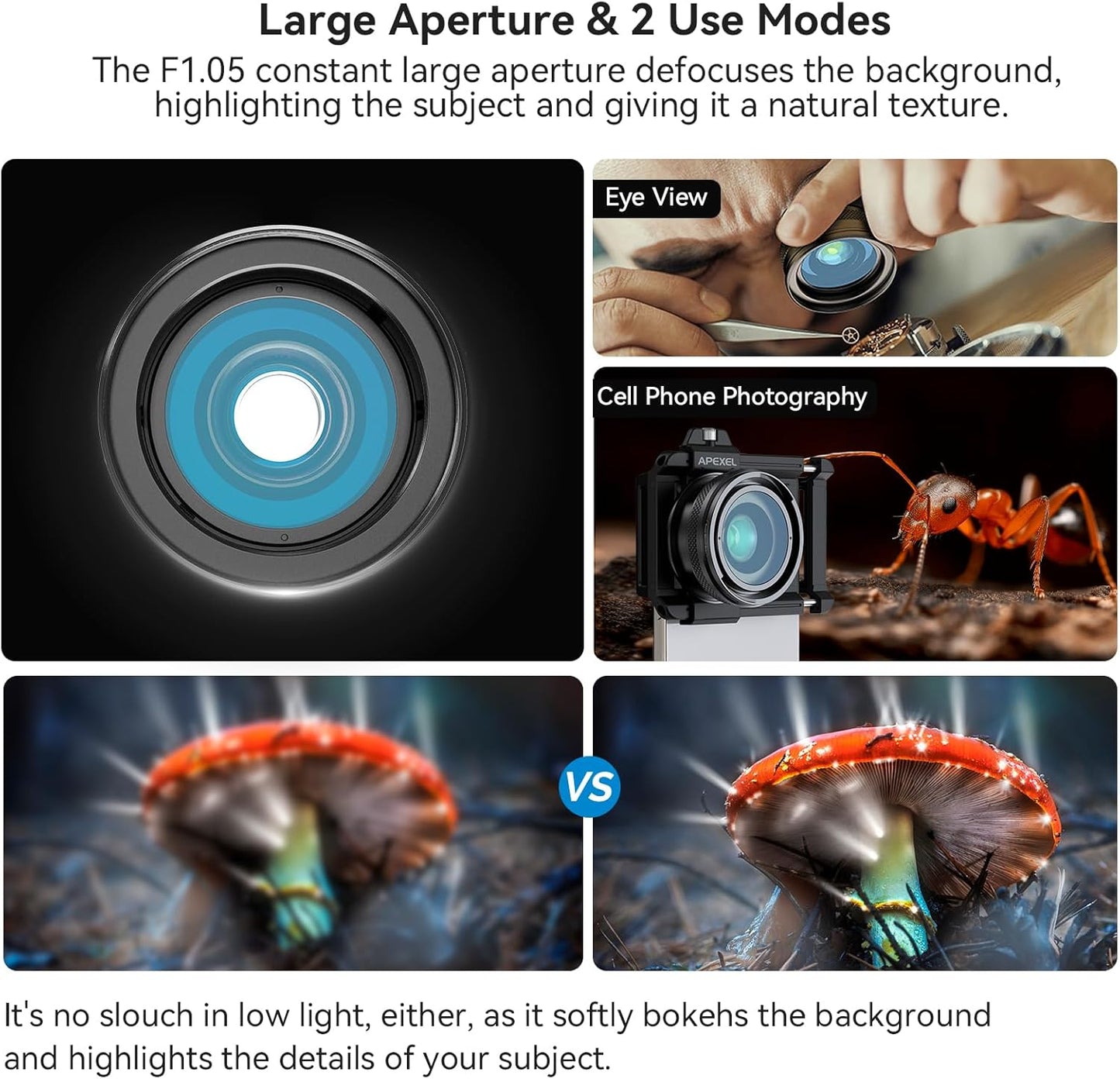 Macro Lens Kit for Smartphone, 10-20X Micro Phone Lens with Universal Lens Clip, HD Magnifier Photography Lens for iPhone Android Phone (Fits for Almost All Phone), Phone Macro Lens Attachment