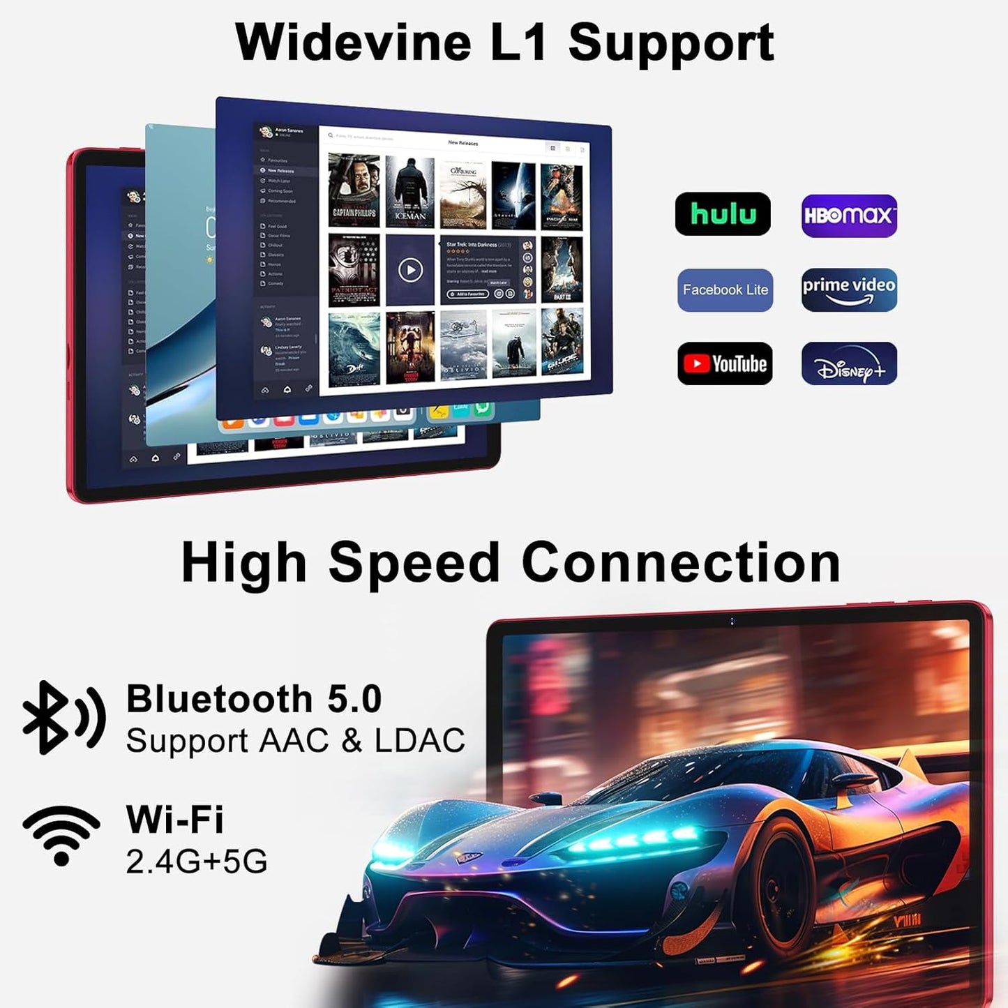 Android 14 Tablet 11 Inch Tablets, 24GB RAM 256GB ROM(1TB Expand), Octa-Core Tablets with 8000 mAh Battery, 5G WiFi, Bluetooth 5.0, Android Tablet 5MP+13MP Dual Camera, IPS Touch Screen, GPS Tab-Red