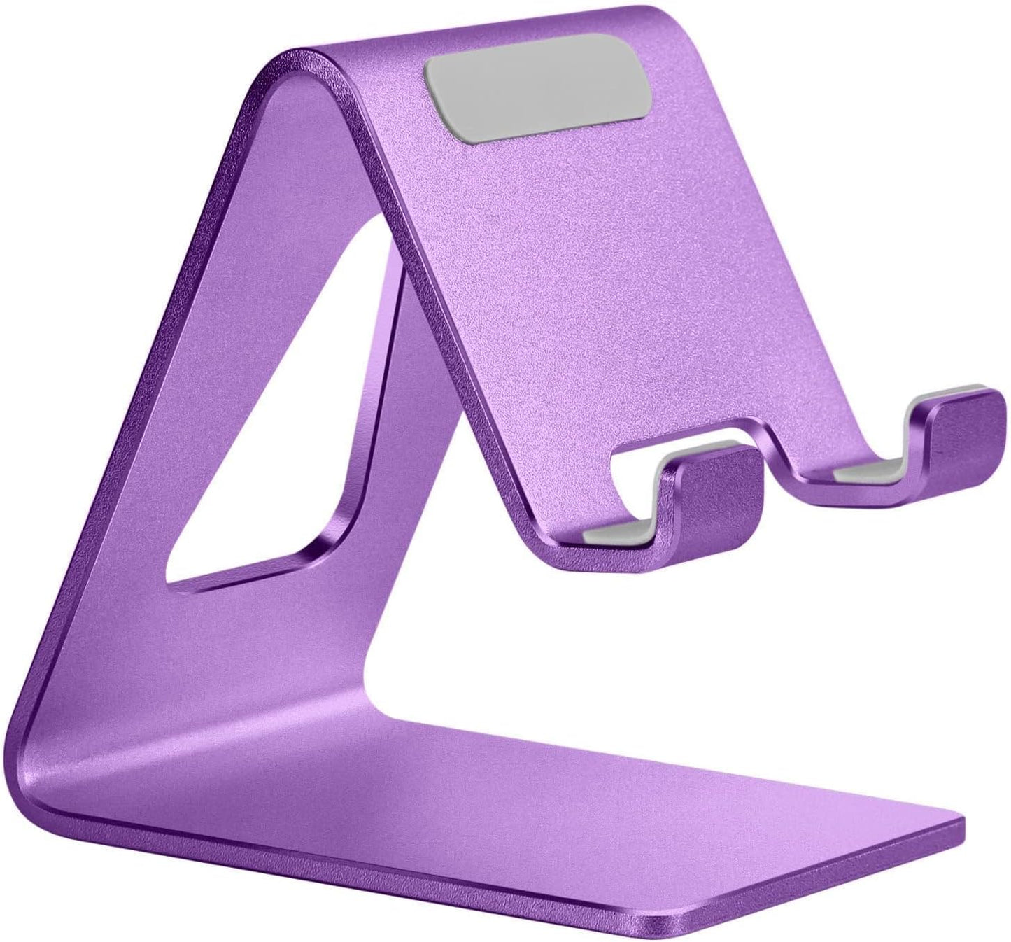 Cell Phone Stand, Phone Holder for Desk, Aluminum Desktop Phone Dock for iPhone 15 14 13 12 pro 11 X Xs max 8 7 6 6s Plus SE Samsung All Smart Phones,Purple