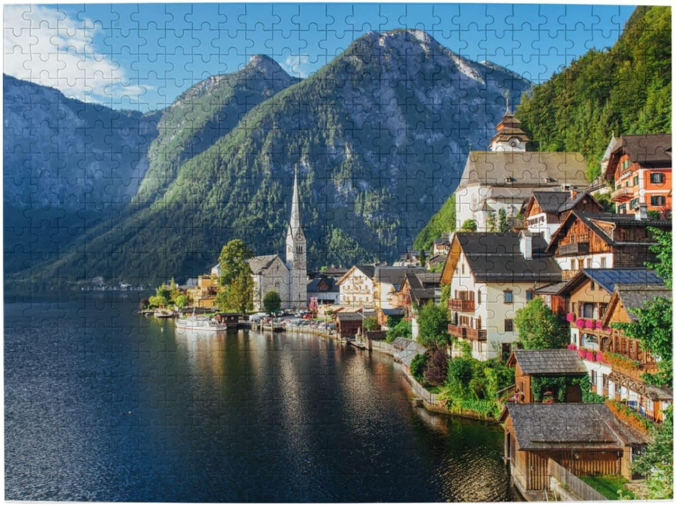 Custom Jigsaw Puzzle from Photos 300/500/1000 Pieces Personalized Wooden Picture Puzzles Gift for Adult Family Friends,Birthday,Valentine's Day (Horizontal 500PCS)