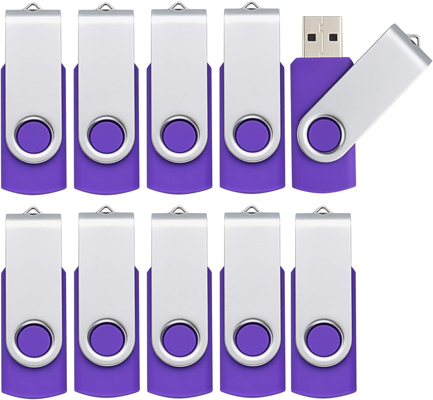 KOOTION 10PCS 4GB USB 2.0 Flash Drive 10 Pack USB Flash Drive Memory Stick Thumb Drive Flash Drives Purple