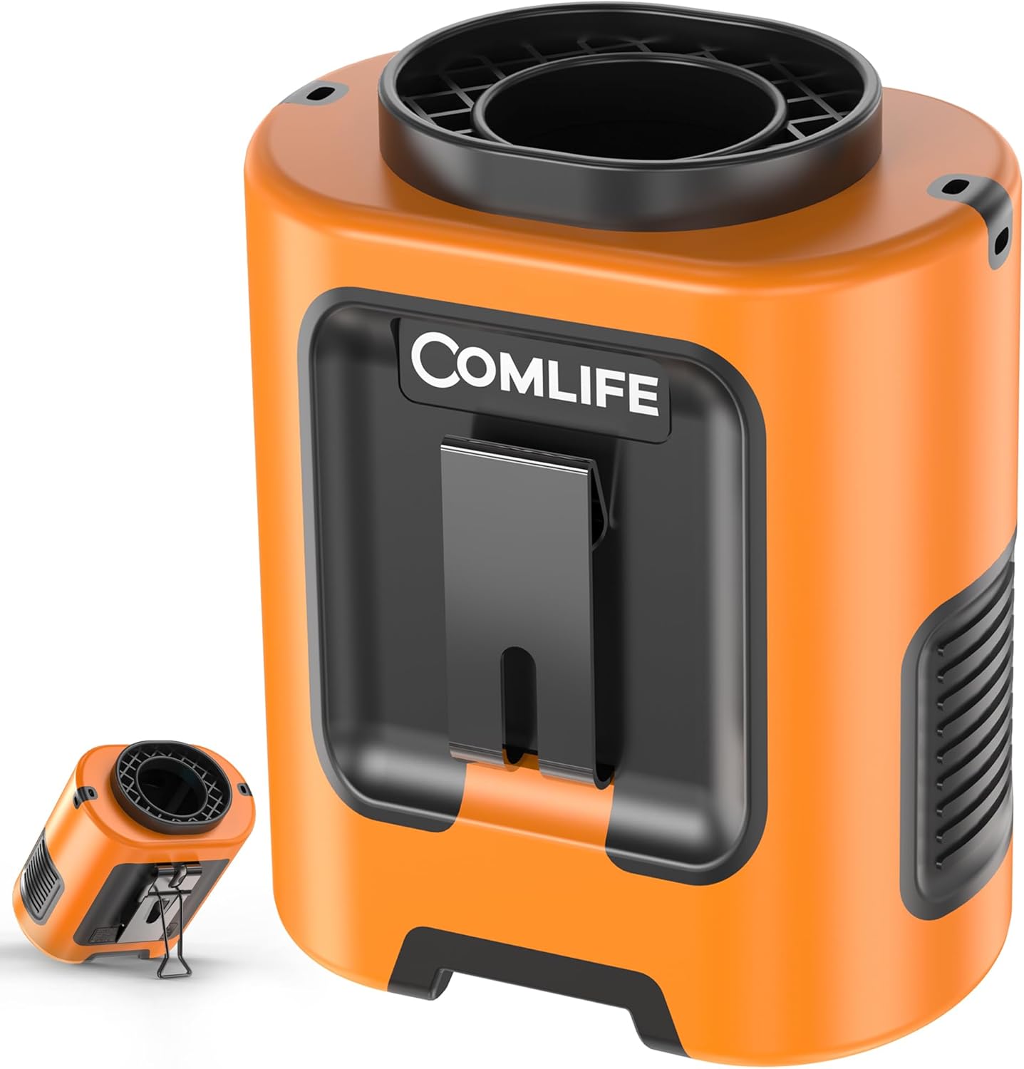 Portable Mini Waist Fan - Personal Wearable Clip on Belt Fan, Rechargeable Battery Operated, Max 25H Cooling,4 Speeds 13000RPM Turbo Hands-Free Shirt Neck Fan for Outdoor Jobsite Camping Traveling