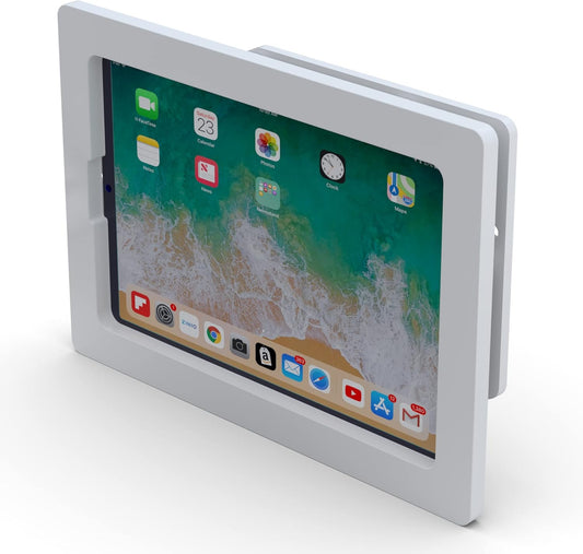 TABcare Anti-Theft Acrylic VESA Enclosure for Apple iPad mini 6 7 8.3" with Free Wall Mount Kit & 90-Degree Angle USB C Charge Cable (iPad mini 6/7 8.3", White)