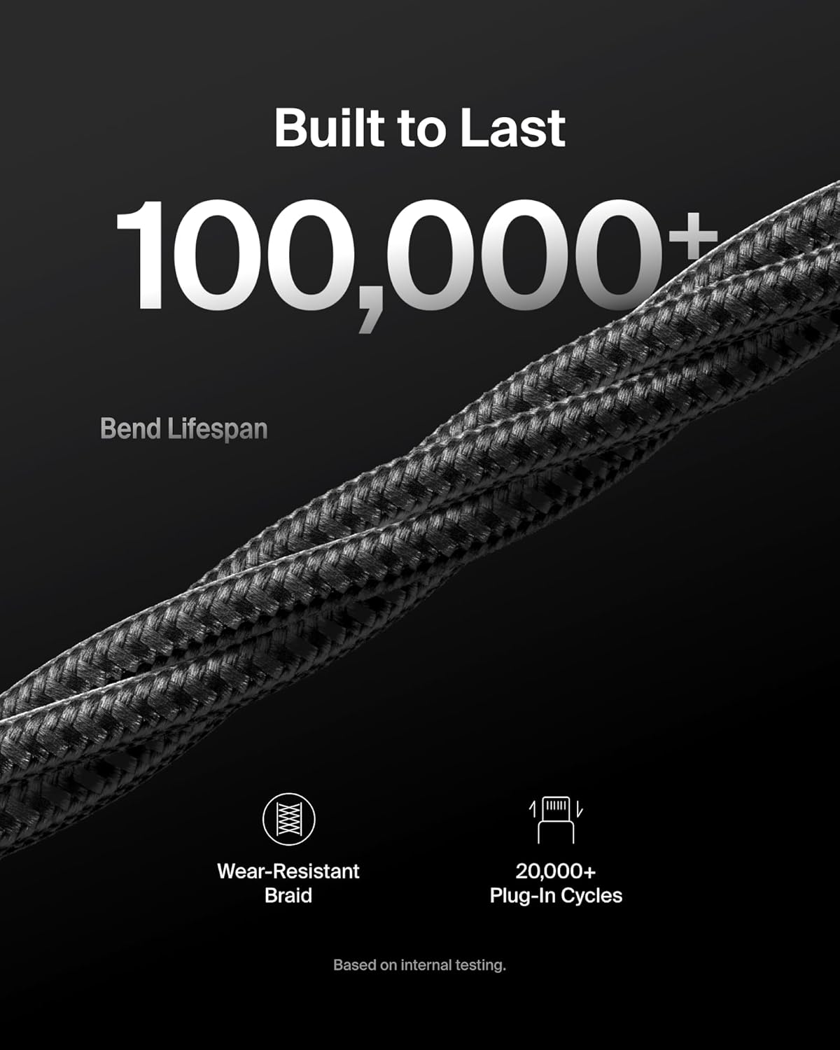 Belkin USB A to USB C Cable, 3.3ft, 15W - Type C Charger, iPhone Charger Cord, Soft, Braided, Flexible for iPhone 16 & 15, Galaxy S25, Pixel 9, iPad Pro, Airpods Pro, Switch & More - Black