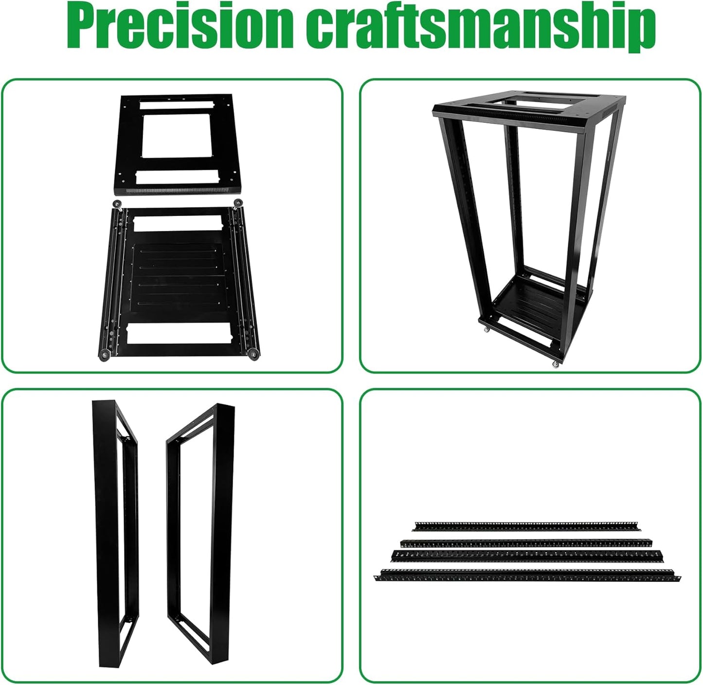 27U Server Cabinet Rack Enclosure,with Caster Wheels 2 Server Temperature Fans Locking Glass Door Removable Side Panels 27U Network Cabinet 22" Installation Depth,Standard 19" Equipment