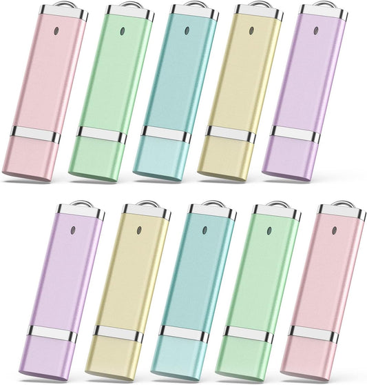 KEXIN 10 Pack 32GB Flash Drive USB Drive Thumb Drive 32 GB USB Flash Drive Jump Drive 32G Flash Drives Photo Memory Stick Pen Drive Zip Drive Coloful
