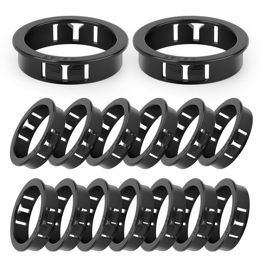 15PCS 1-3/4" Black Cable Snap Bushing Grommet, Snap in Cord Bushing Protect Cables