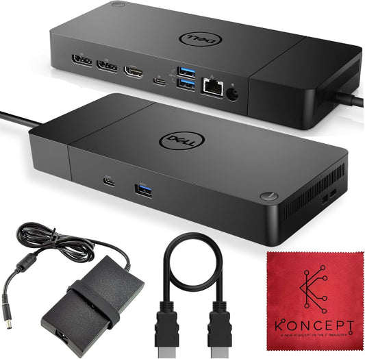 WD19S Dell Docking Station Dual Monitor - Dock Station with 180W + USB Type-C + HDMI + Dual DisplayPort - Ultimate Laptop Docking Station