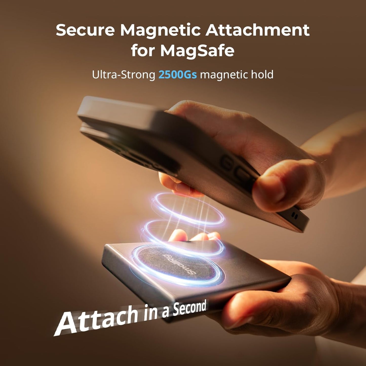 SmallRig Phone Monitor Screen with Wireless Control, 1080P Wireless Recording (Support 4K 30fps), Video Monitor with Cold Shoe Mount, Real-Time Screen Sharing, for iPhone for MagSafe - 4850