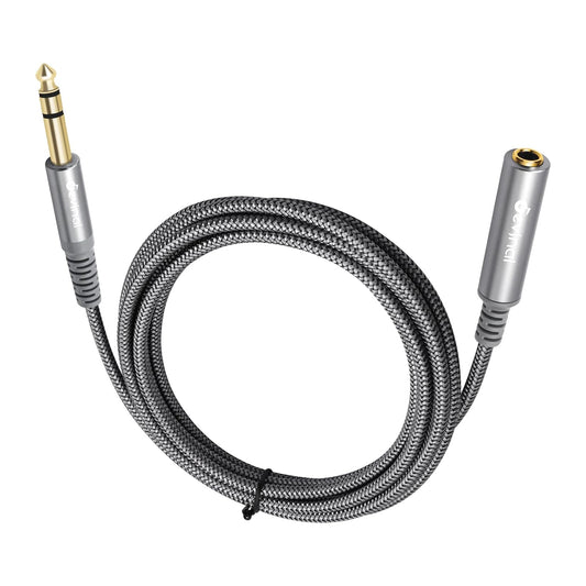 Devinal 1/4 inch Headphone Extension Cable, 6.35mm TRS Male to Female Stereo Cord, Quarter Inch Guitar Cable Extender, 10ft (3 Meters)