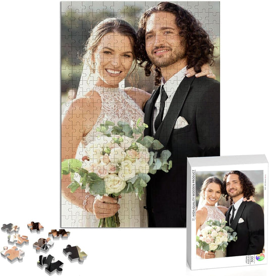 Custom Puzzle, Personalized Puzzle for Photos, Customized Puzzle 120/200/300/500/1000/1500 Pieces for Family, Christmas, Pet, Birthday, Wedding Gift