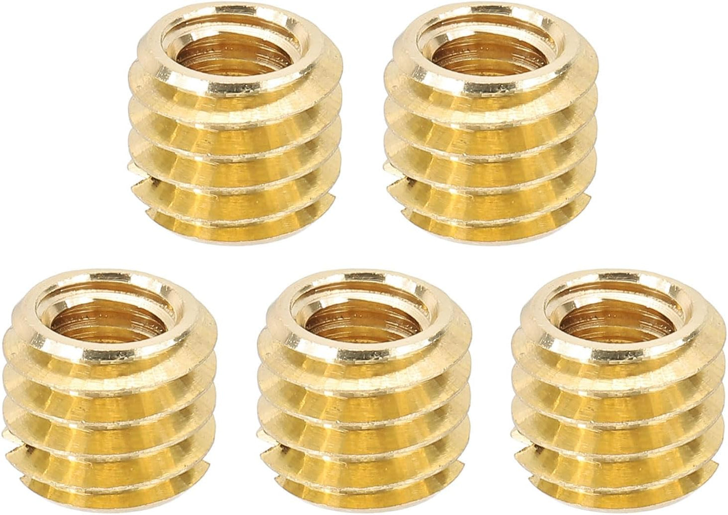 PATIKIL 1/4" Female to 3/8" Male Convert Screws Adapter, 5 Pcs Tripod Thread Adapter Mount for Camera Monopod Video DSLR SLR Mic Stand, Gold