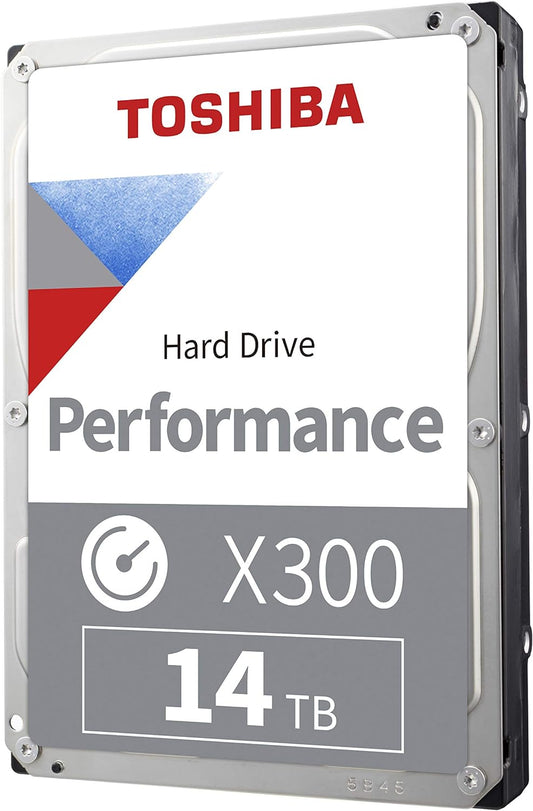 Toshiba X300 14TB Performance & Gaming 3.5-Inch Internal Hard Drive - CMR SATA 6 Gb/s 7200 RPM 512 MB Cache - HDWR51EXZSTA