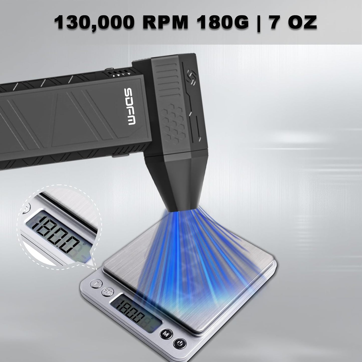 SDFM Compressed Air Duster - Electric Air Duster with Built in Brushless Motor,130,000RPM, 3-Speed Adjustable Air Blower - Suitable for Keyboard, Computer, car, and Home Cleaning (X3) (Max-Black)