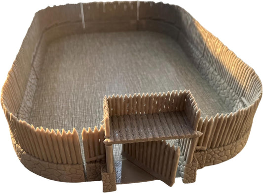 HAUTICO Tabletop RPG Village Wall Scenery and Wargame Terrain for 18mm Miniatures (Simple Edition)