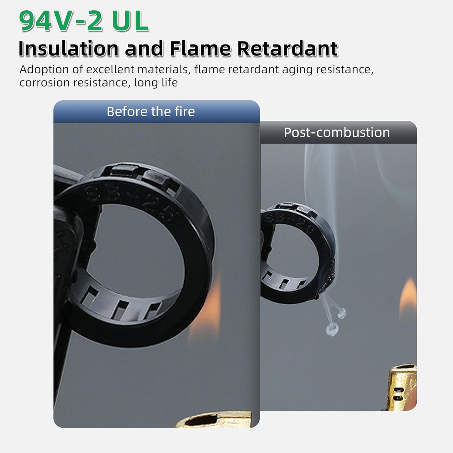 1 Inch (25mm) Black Snap-in Knockout Insulating Bushing Grommets, Plastic Cable Hole Grommets for Wiring, Round Nylon Snap in Locking Electrical Wire Cord Hose & Tubing Protector, 20pcs