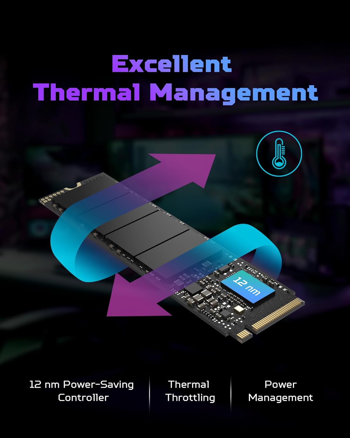 Predator GM7 4TB SSD: M.2 2280 PCIe Gen 4 x4 NVMe 2.0, Read Speed Up to 7400 MB/s, Internal PC Solid State Drive for Laptop, Desktop and PS5 - BL.9BWWR.120