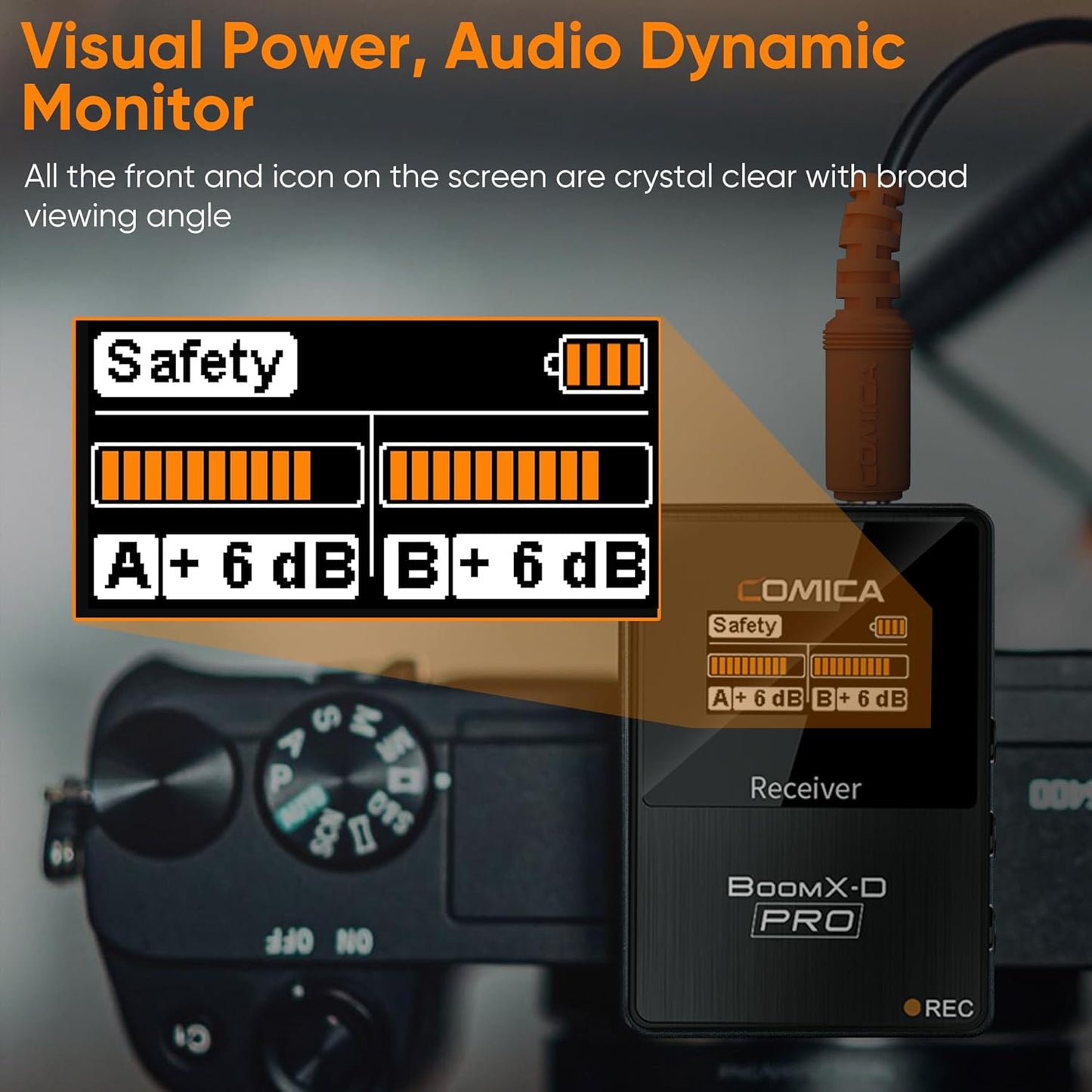 COMICA BoomX-D2 PRO Wireless Lavalier Microphone for iPhone Android Camera PC, Lapel Mic with 16GB Storage, Safety Audio Track, Noise Cancellation, Lav Mic for YouTube TikTok Video Recording