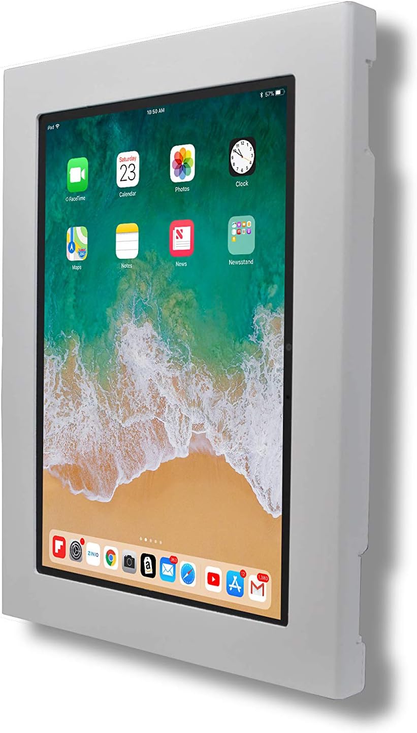 TABcare Locking Security Metal Case for Apple iPad Air 4 5 10.9" Tablet for Kiosk, POS, Store, Show Display (White, iPad Air 4/5 10.9)