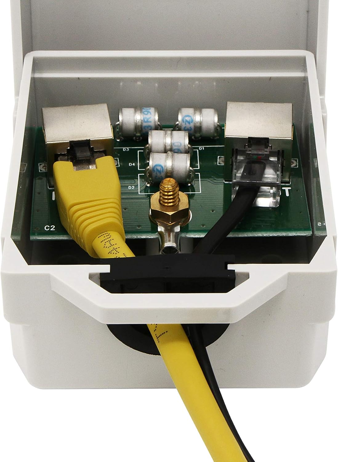 Tupavco TP303 Ethernet Surge Protector Outdoor for PoE+ Gigabit 1000Mbs - LAN Network Thunder Lightning Surge Protection Suppressor/Arrester