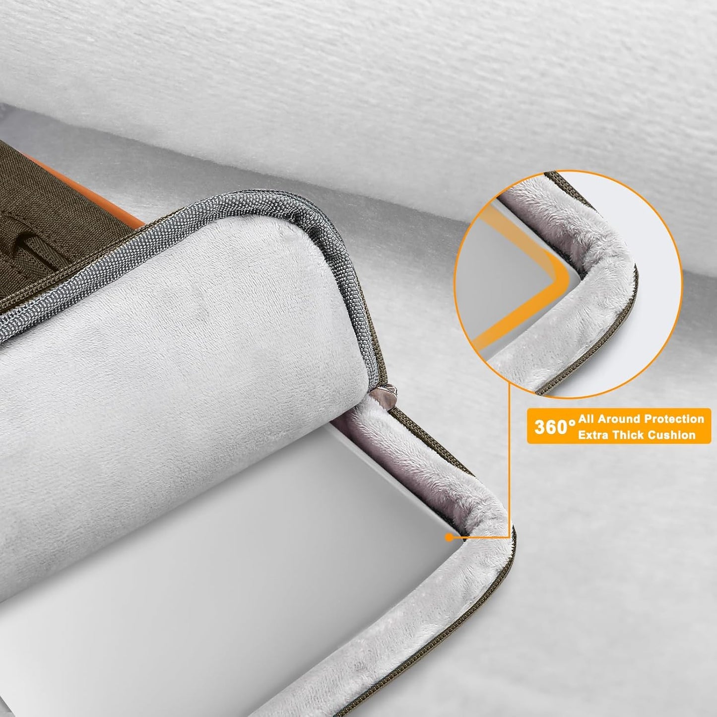 MOSISO 360 Protective Laptop Shoulder Bag,17-17.3 inch Computer Bag Compatible with MacBook, HP, Dell, Lenovo, Asus Notebook,Side Open Messenger Bag with 4 Zipper Pockets&Handle, Carob Brown