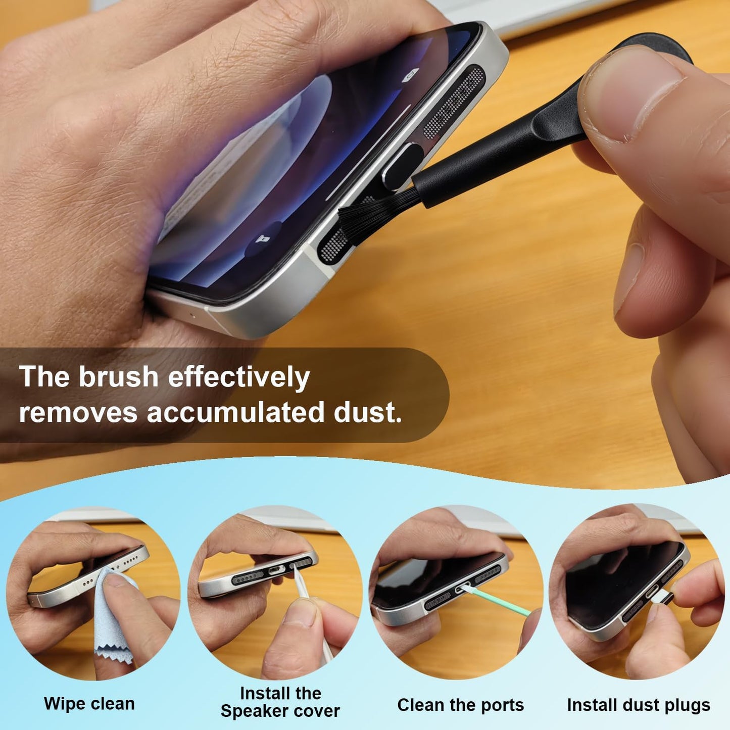 USB C Dust Plug, 10 Pack USB C Port Cover, Phone Speaker Dust Cover and Type C Charging Port Plug Protector Cover for iPhone 15/ iPhone 16/16 Pro/16 Pro Max, iPhone 17