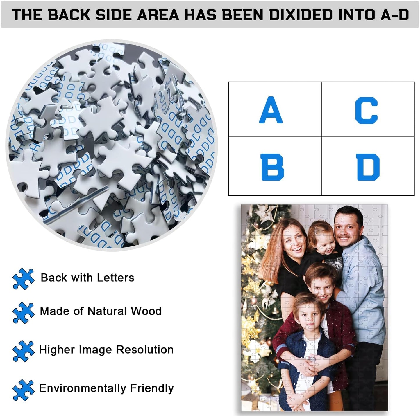 Custom Puzzle 120/200/300/500/1000/1500 Pieces, Personalized Puzzle from Your Own Photos, Customized Picture Jigsaw Puzzle Gift for Christmas Wedding Birthday Family