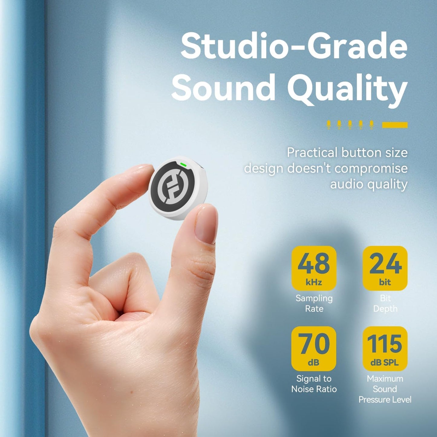 Hollyland Lark M2 Wireless Lavalier Microphone for iPhone15/16& Android, USB C Mini Lapel Microphone Wireless, 1000ft Range, Hi-Fi Audio, Noise Cancellation, 30H Battery for Video Recording, Streaming