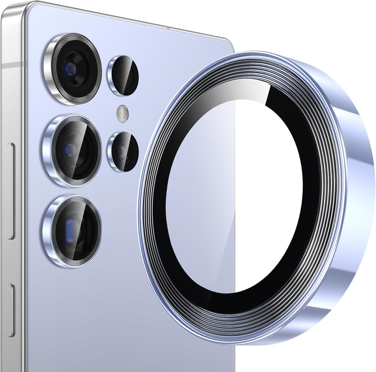 YWXTW [2025 Original Like for Samsung Galaxy S25 Ultra Camera Lens Protector, [Ultra-Thin & 6X Stronger] S25 Ultra Camera Lens Cover, 9H Tempered Glass Upgraded Metal Edging(Titanium Blue)