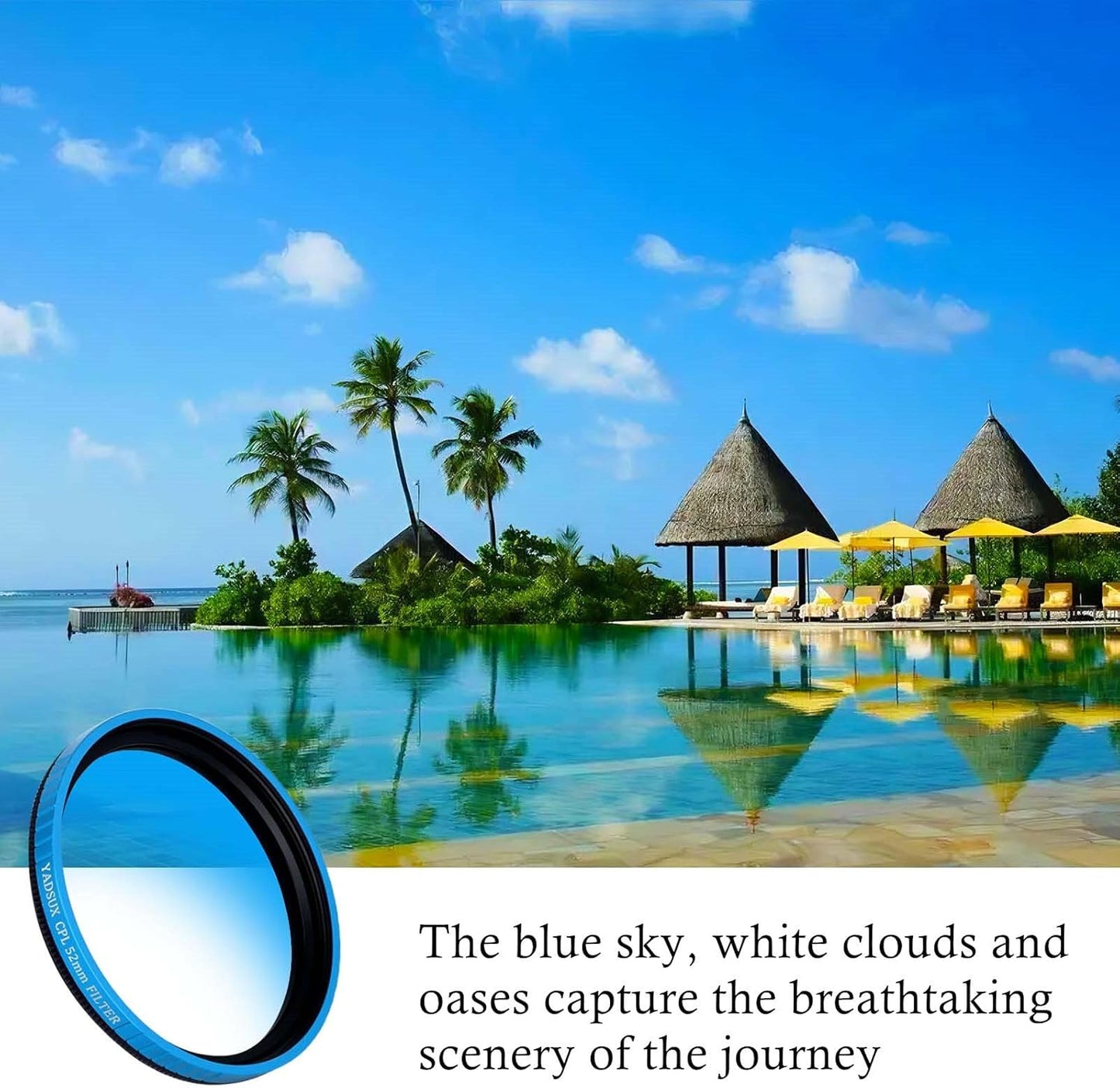 CPL Polarizer Filter, Phone Lens, 52mm Clip-on Polarizing, for iPhone 17 16 15 14 13 12 11 Pro/Pro Max Samsung BLU, Motorola, Xiaomi .Eliminate Reflections and Increase Saturation.