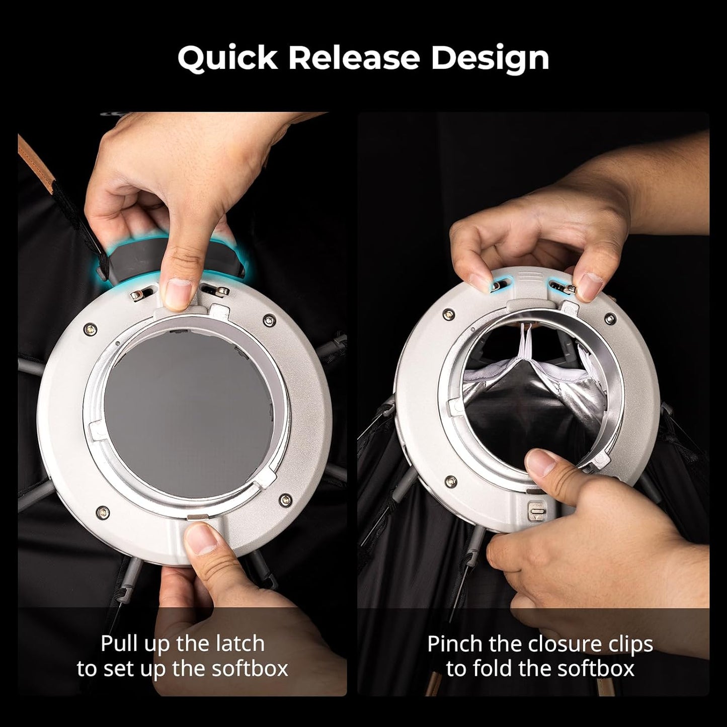 SmallRig LA-O65 Octagonal Softbox, 65cm/25.6in Quick Release Softbox with Carrying Bag, for Bowens Mount COB Lights for SmallRig for Neewer for Aputure for Godox