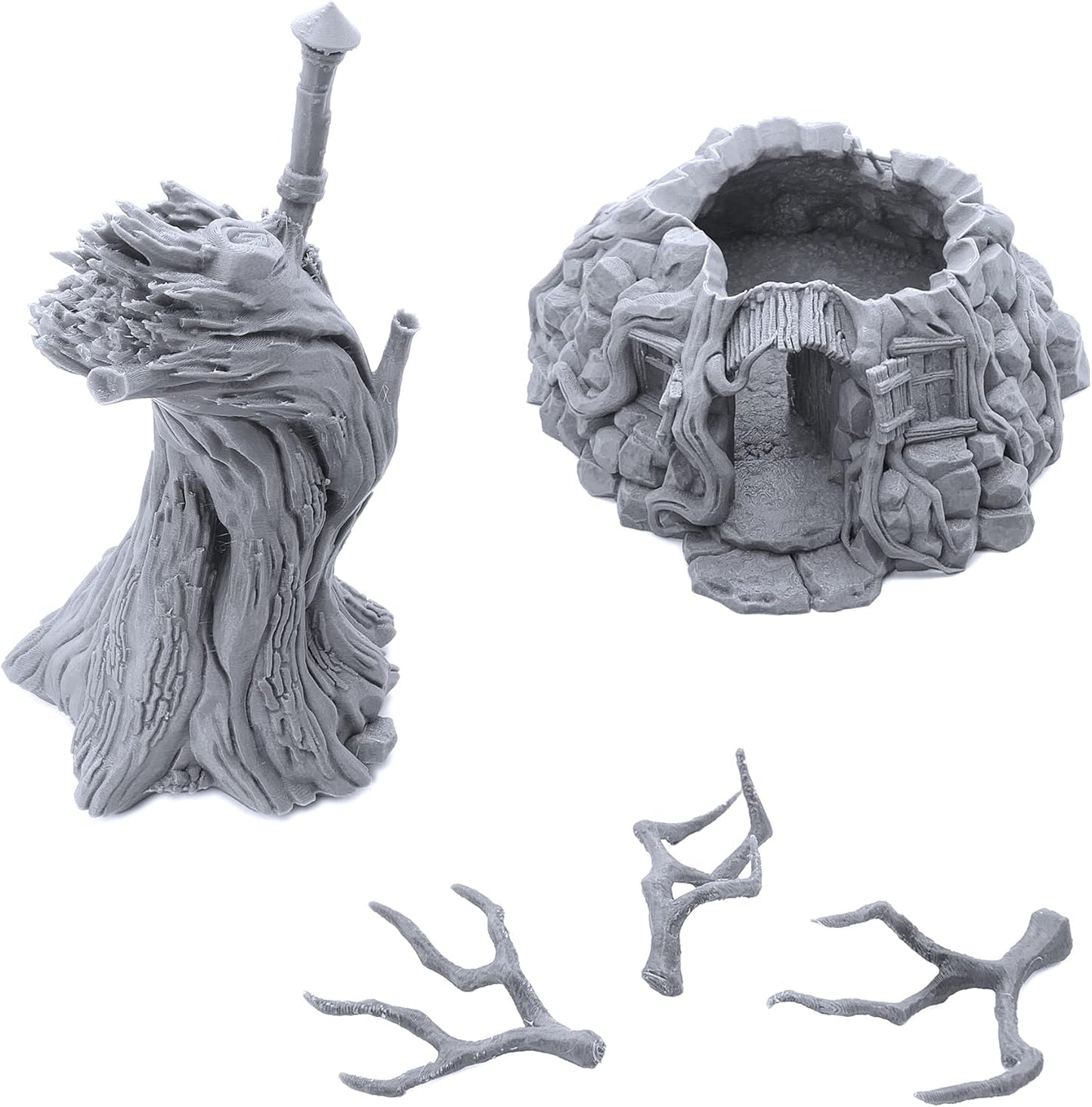 Witch's Hovel DND Terrain Compatible with Dungeons and Dragons, 28mm Miniature Wargaming, Tabletop RPGs, Wargame Scenery