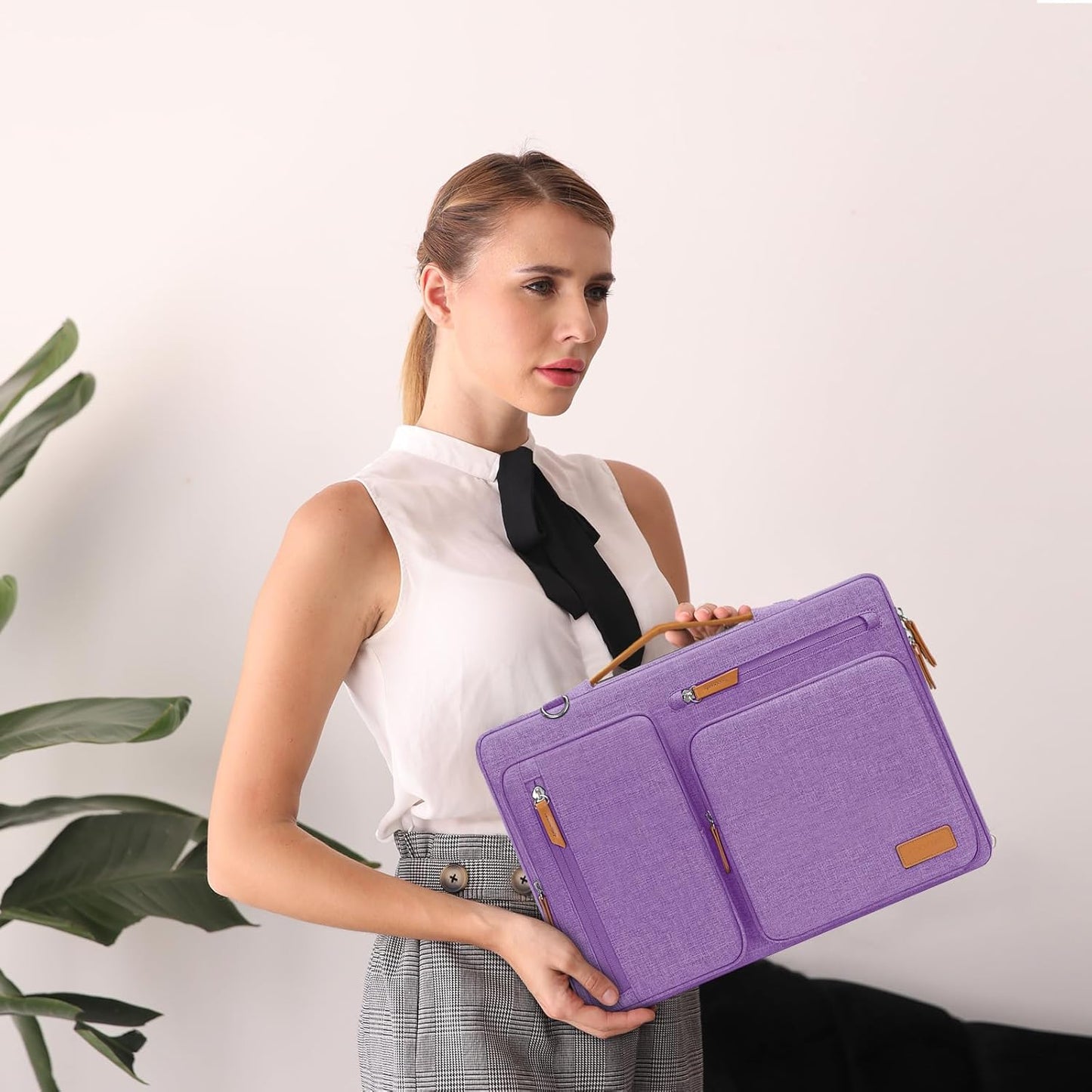 MOSISO 360 Protective Laptop Shoulder Bag,13 inch Computer Bags Compatible with MacBook Air M4 M3 M2 M1 2025-2018/Pro 13 2025-2016,Side Open Messenger Bag with 4 Zipper Pockets, Lilac