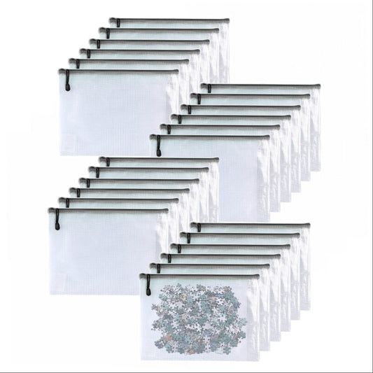 Oaimyy-6 * 8 inches-Mesh Zipper Pouch, Plastic Zip File Folders for Organizing,Office Supplies,Travel,Home Storage-Black