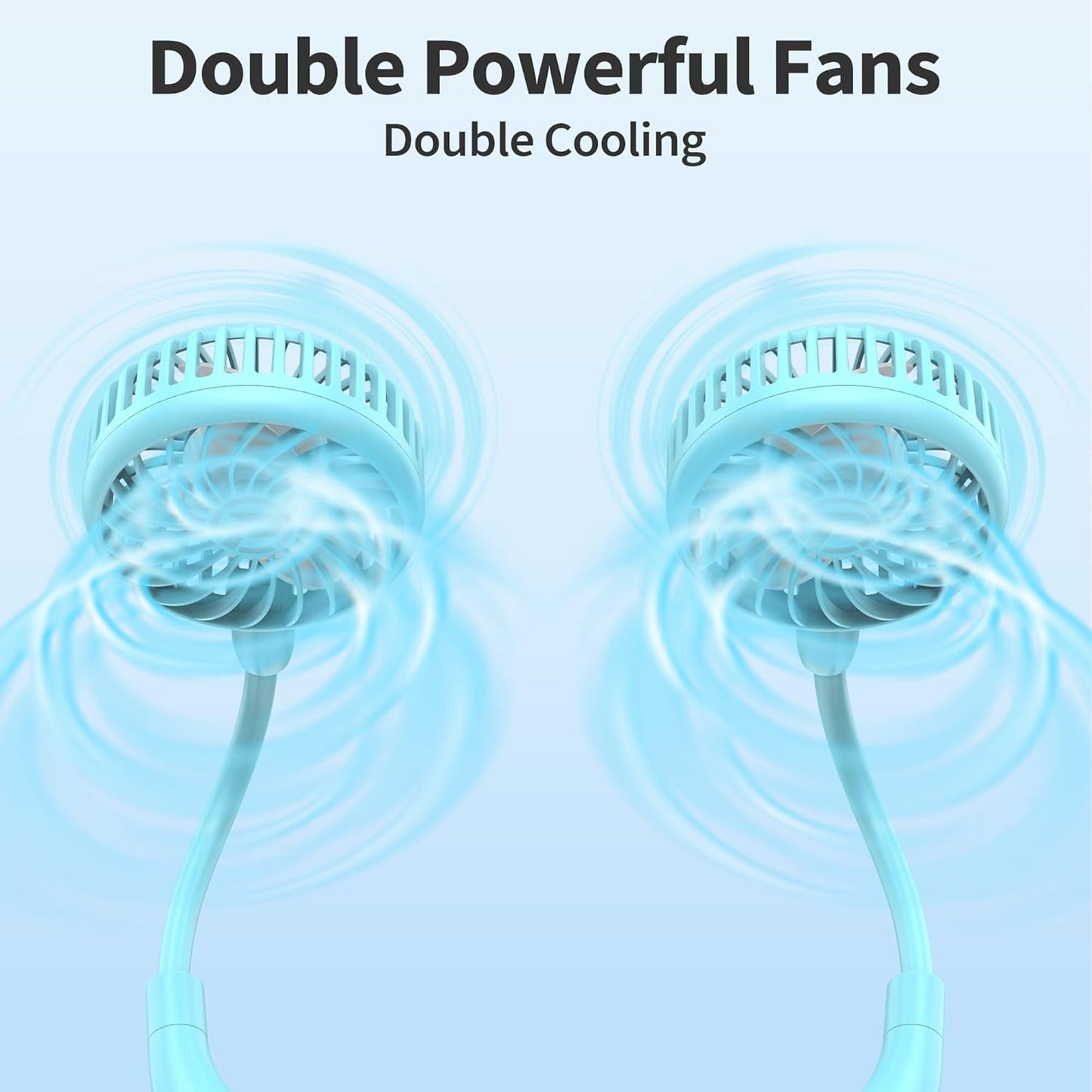 PANERGY Portable Neck Fan Rechargeable Hand Free Personal Fan Mini Wearable Battery Operated USB Fan for Men Women Kids Sport Work Travel