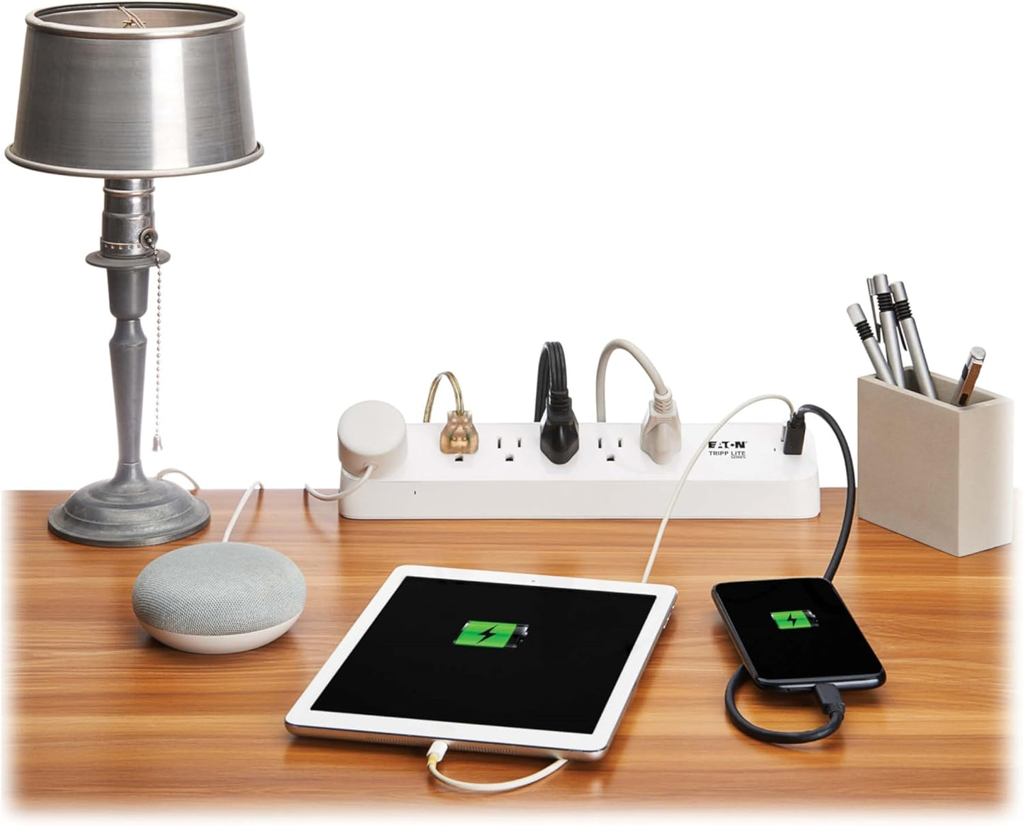 Eaton Tripp Lite Series Desk Clamp Power Strip Surge Protector, 6-Outlets, USB-A & USB-C Charging Ports, 900 Joules, 6ft Flat Extension Cord, Lifetime Manufacturer's Warranty (TLP66UCLAMP)