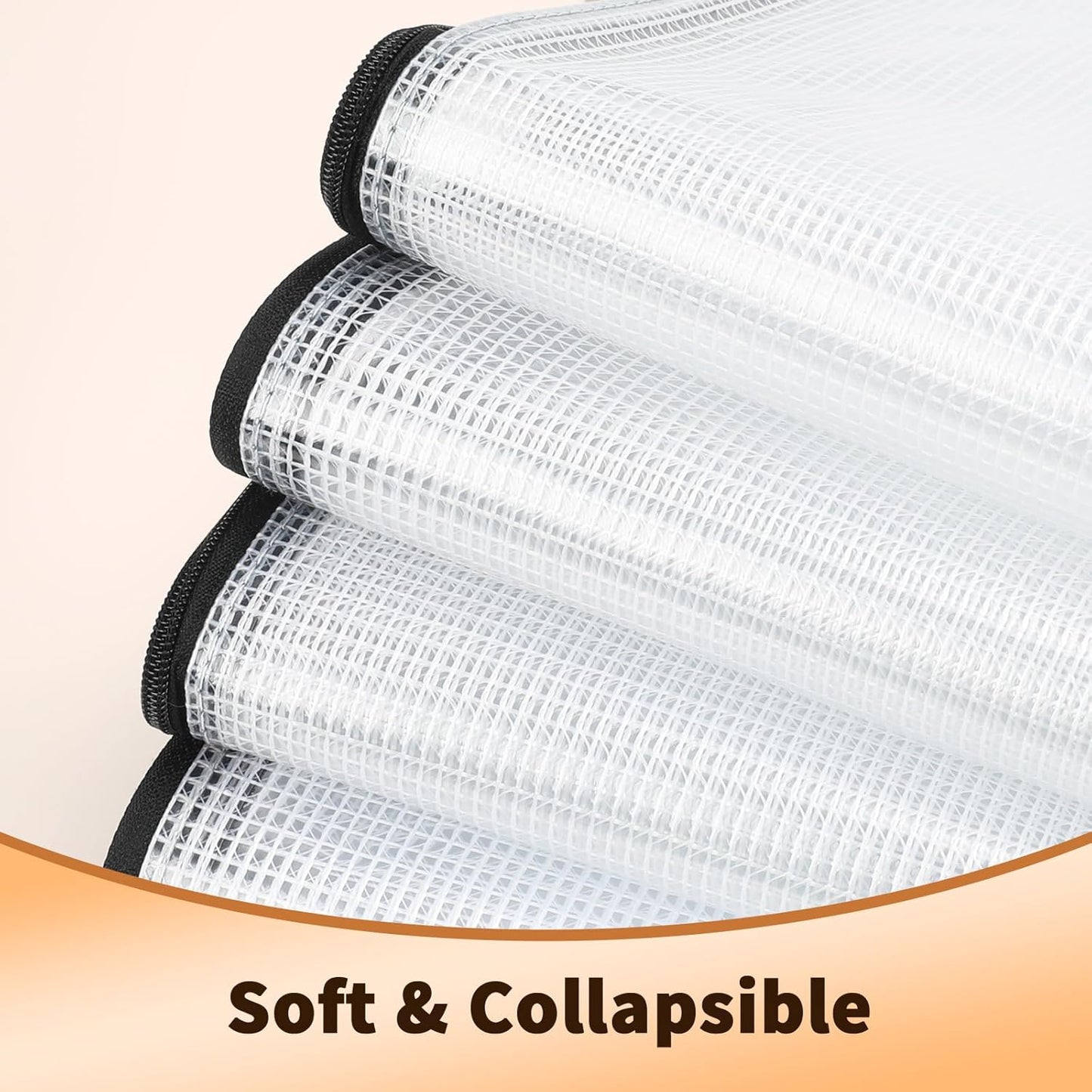 Umriox Zipper Mesh Document Pouch, 6 Assorted Size (Black, 18 Packs), Clear Zipper Pouches, Waterproof Travel Pouch for Office Supplies, Puzzles, Board Games and Craft Projects