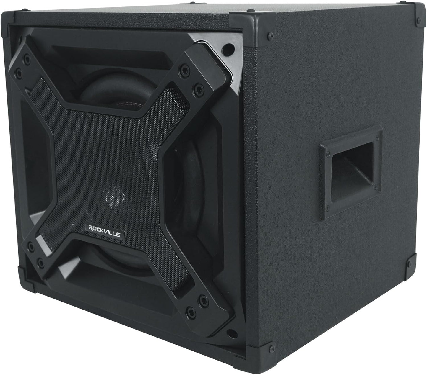Rockville BASS Blaster 10 750W Powered 10" Home Theater Subwoofer Sub, LED Lighting, RCA Inputs/Outputs, Variable Crossover, for Home Theater and Studio Audio