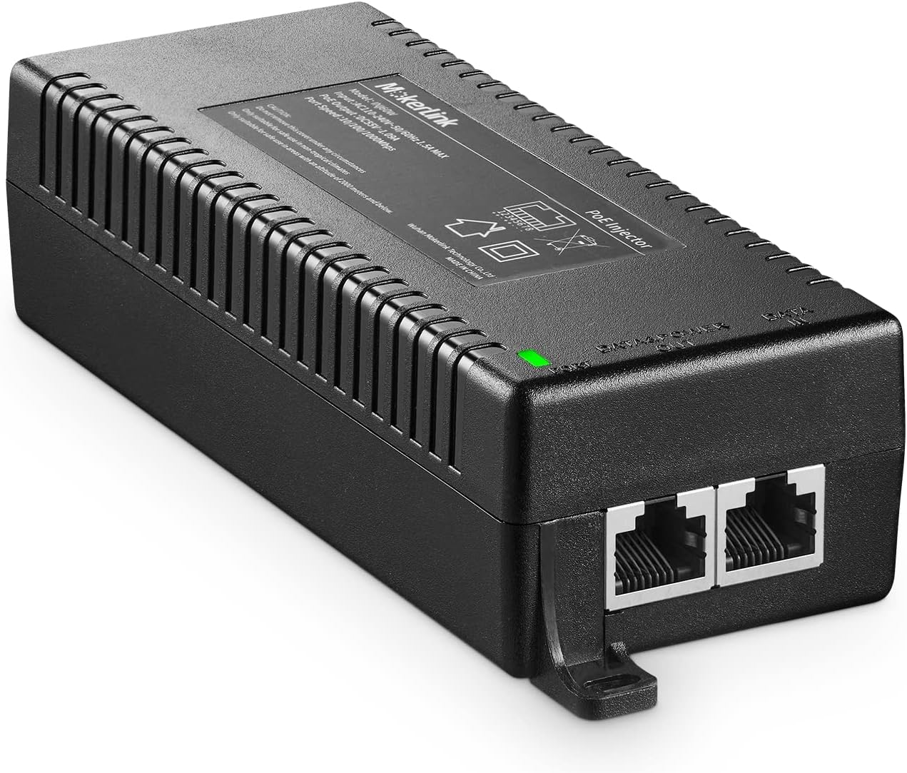MokerLink 2.5 Gigabit PoE Injector, 802.3af/at/bt 60W, 2.5G/1G/100M Ethernet, Plug & Play, Non-PoE to PoE Adapter, Distance Up to 100 Meters (328 ft.)