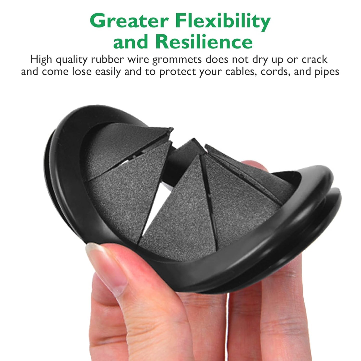 1 Inch Rubber Grommets for Wiring, 1 Inch Drill Hole 7/8 Inch ID, Firewall Grommets Automotive Cable Cords Hoses Protection, Double-Sided Rubber Plugs for Round Holes, 18 Pcs, 22x25 mm