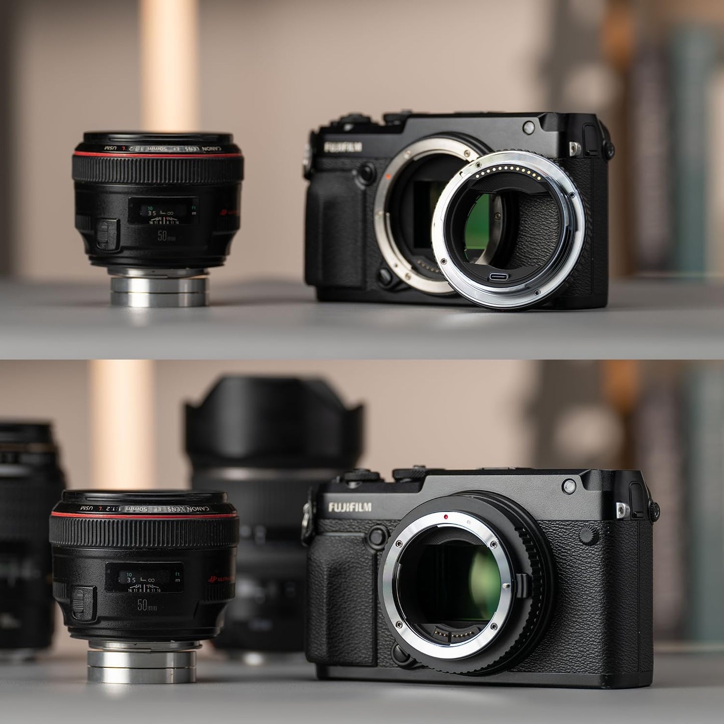 VILTROX EF-GFX II Auto Focus Lens Mount Adapter Converter with Aperture Control, EXIF Transmitting Compatible with Canon EOS EF/EF-S Lens to Fujifilm G-Mount GFX Cameras GFX 100S 50S 50R