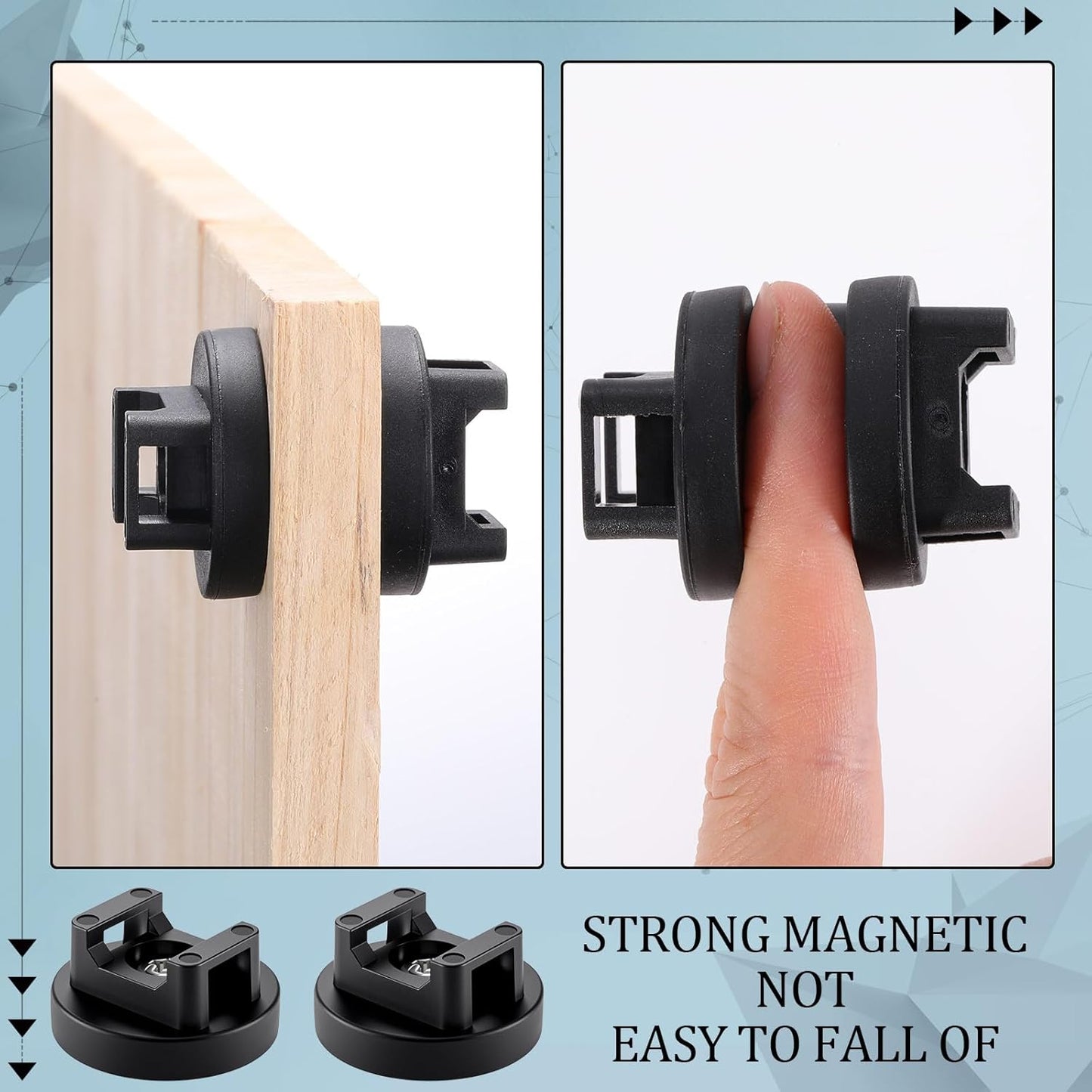 Yookeer 250 Pieces Magnetic Zip Tie Mount Multipurpose Cable Holder Magnets Magnetic Wire Management Bases with Heavy Duty Zip, Mount Nylon Cable Ties in Total (31mm)