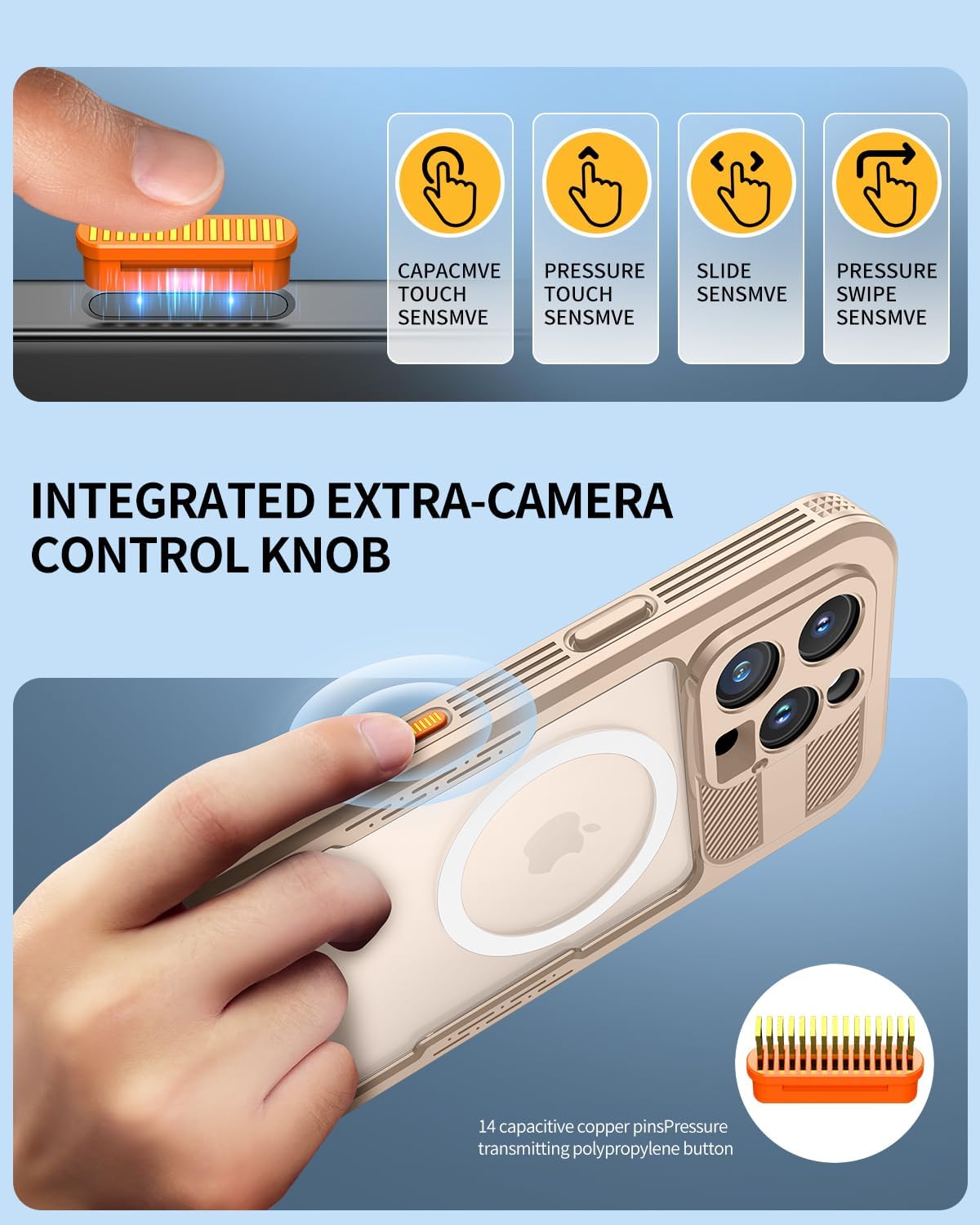 Lanhiem Magnetic for iPhone 16 Pro Max Case, IP68 Waterproof Dustproof Case, [Compatible with Magsafe] [Built-in Screen Protector] Full Body Heavy Duty Rugged Phone Cover 6.9 inch, Desert