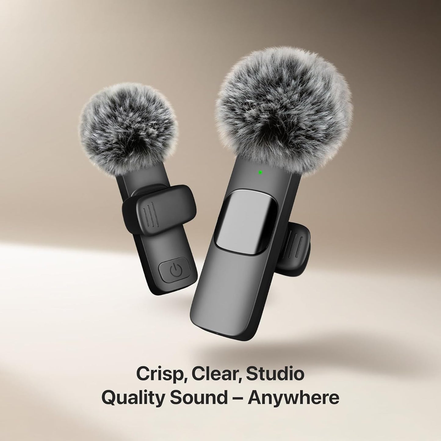 Mini Mic Pro (Latest Model - Wireless Microphone for iPhone, iPad, Android, Lavalier Microphone for Video Recording - iPhone Mic Crystal Clear Recording with USB-C (with Charging Case)