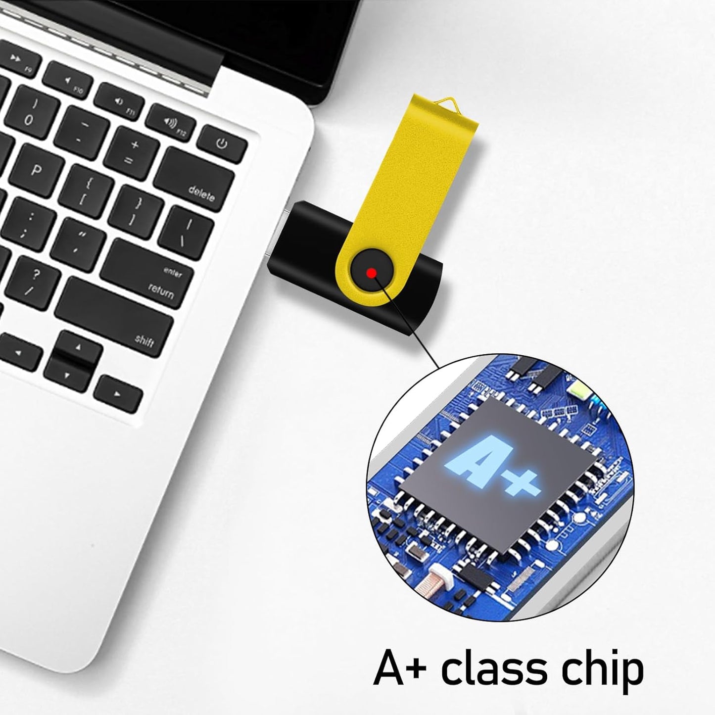 (Not 128GB) EASTBULL USB 2.0 Flash Drive 128 MB with Lanyards Thumb Drives Bulk 20 Pack Colorful Multipack Memory Stick Pen Drive Swivel Design(128MB 20 Pack)