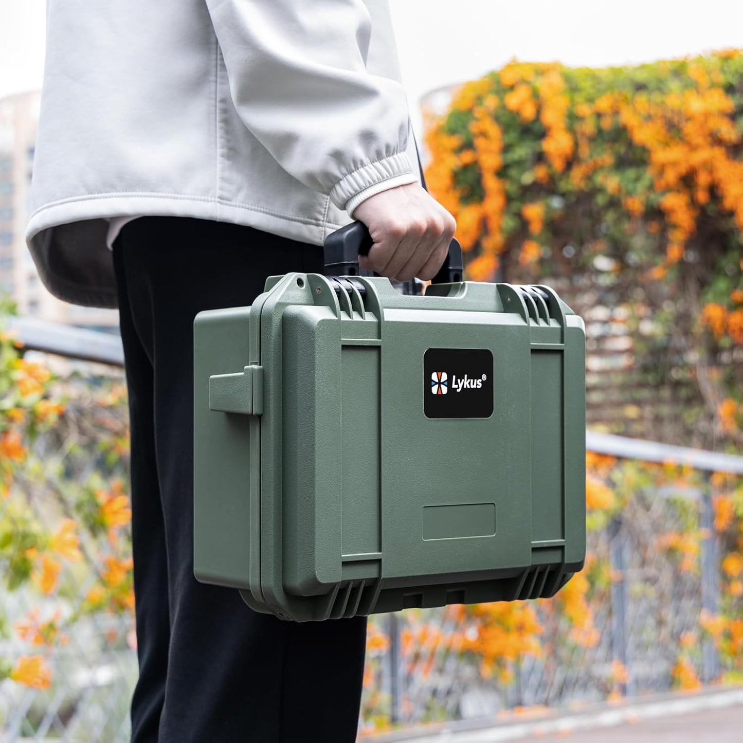 Lykus HC-3310 Waterproof Hard Case with Customizable Foam Insert, Interior Size 12.99x8.27x5.31 in, Suitable for pistol,camera,lens,drone,mic,flashlight,telescope,action cam,electronics,tools,and more