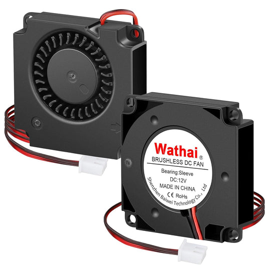 Wathai 4010 Blower Fan 12v Centrifugal Fan 40mm Computer Case Tiny Micro Turbine 40x40x10 for DIY 3D Printer Cooling 2 Pack