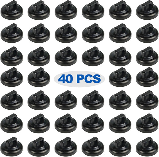 Magnetic Cable Zip Tie Mounts Clips Multipurpose Zip Ties Mount Base Holder Black Wire Cable Holder Mount Wire Clips Management for Home Office Marine Electrical Wiring (Black, 40 Piece)