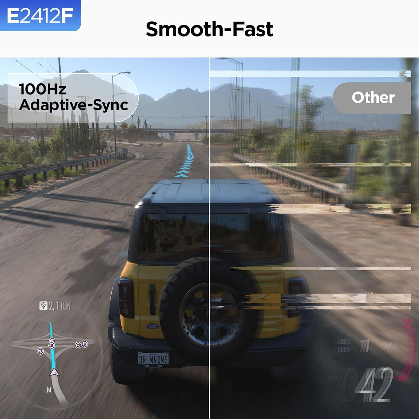 KOORUI 24-inch Computer Monitor Full HD 1920 x 1080p 100Hz VA Display 3000:1 Contrast Ratio with HDMI VGA, Three-Sided Slim Bezels, Freesync, 100 x 100 mm VESA Mountable, Ergonomic Tilt, Black